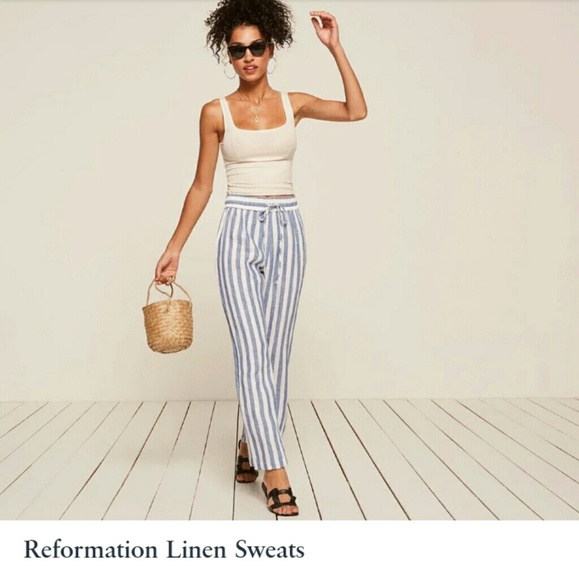 reformation striped jeans